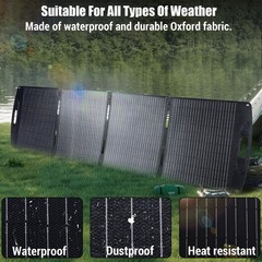 200W Portable Foldable Solar Panel Monocrystalline Waterproof for Power Station