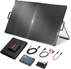 Solar Suitcase 100W Portable Foldable Solar Panel 18V Monocrystalline 23.8 * 19.