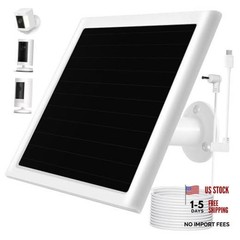 6W Solar Panel Charger for Ring Camera, Compatible with Ri ng Stick White 1Pack