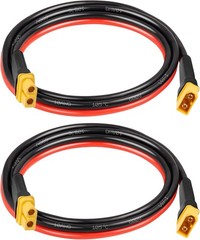 2PCS 3FT XT60 Extension Cable Male to Female Connector for Solar Power Systems