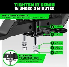 Rhino USA Hitch Tightener Anti-Rattle Clamp – for 2in Hitches | Heavy Duty Steel