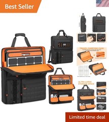Double Compartment Solar Panel Storage Bag for Jackery with Protective Liner