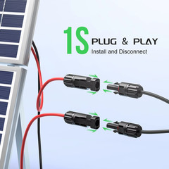 Solar Connectors 30A YBranch Cable, Solar Cable Parallel Adaptor Solar Panel Wir