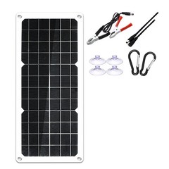 SOECOPO 150W Monocrystalline Solar Panel with USB/Type-C/DC Triple Output for Ca