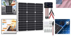 50W Waterproof Solar Panel Kit with Smart Charge Controller for Camping & RV