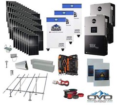30KW Complete Offgrid Solar Kit + EG4 18kPV + 3x 32KW OMO 48V Freedom Series Lit