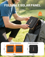 Solar Panels, 10W Small Solar Charger with 5V USB-A and USB-C Fast Charging IPX5