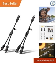 Y Branch Parallel Solar Connectors – Efficiently Connect 2 Panels – 20A/1000V