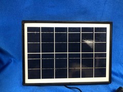 Mediterráneo ZSFLY-100W Solar Panel 6W 6V IP65 w/ Wired Controller Used