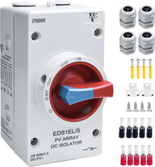 Solar Disconnect Switch 4-Pole DC 1500V 32A Isolator Solar Switch with Enclosure