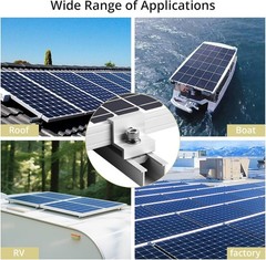 Solar Panel Mounting Brackets, Included 10 X 4.72 in Rails + 4 End Clamps + 6 Ce