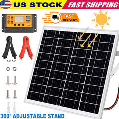 20W Solar Panel 12V Charger Battery Charger Kit Trickle Maintainer Boat Car RV