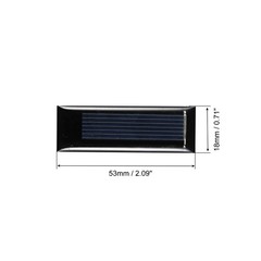 Mini Solar Panel Cell 0.5V 160mA 0.08W 53mm x 18mm for DIY Project Pack of 10