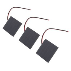 3 Set Small Solar Panels Professional 1W Monocrystalline Silicon High Efficiency