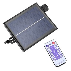 Replacement Solar Panel, Automatic Adjustable String Light white,black
