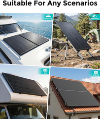 400W Solar Panel, 2 Pack 200 Watt N-Type 12V for Off-Grid Systems | N-Type 16BB