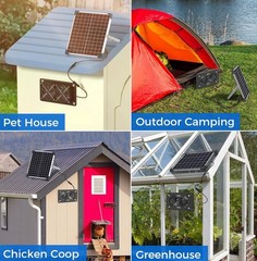Voltset Solar Fan for Outside 20W Solar Power Exhaust Fan for Outdoor W/ Panel
