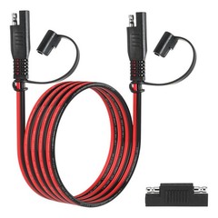 14AWG SAE 6FT Extension Cable with Polarity Reverse Adapter for Solar Panel RV