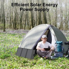 MHPOWOS 45W Folding Solar Panel With Kickstand for Hiking Backpacking Camping