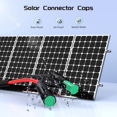 30FT 10AWG Solar Panel Extension Cable, Waterproof Connectors, Dust Caps, RV Use