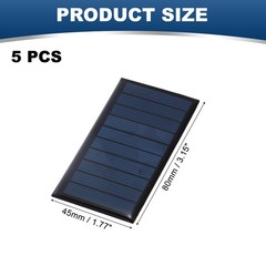 5Pcs 5V 0.45W 90mA Mini Solar Panels, Solar Photovoltaic Power Cells