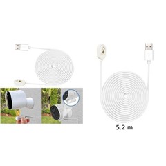 Simplified Setup with Waterproof Magnetic Power Cable for Arlo Systems White