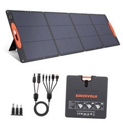 N-Type 16BB 220W Portable Solar Panel for EF/Jackery/Bluetti/Anker Power Gray