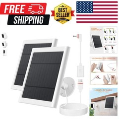 Solar Panel for Ring Camera, 2 Pack 4W Solar Charger Compatible with Rings Sp…