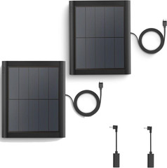 2 Pack Ring Solar Panel, 5W Ring Solar Panel Charger with Mount for Stick