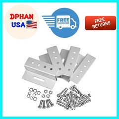 4 Sets of Durable Aluminum Solar Panel Roof Brackets for RV & Yacht Installation