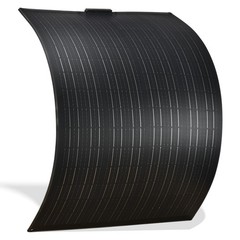 100W 130W Portable Flexible Full Black Solar Panel RV Camping Off-Grid Rooftop
