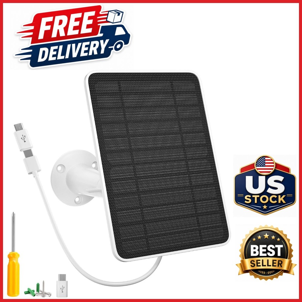 IP65 Waterproof Solar Panel Charger for Arlo Essential Cameras 5W Power