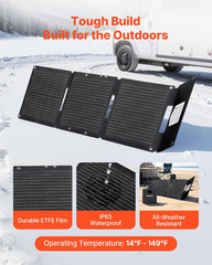 30W Foldable Solar Panel Charger, 16BB N-Type Monocrystalline Solar Panel 24% Ef