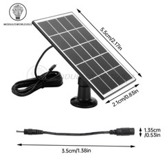 8W 5V Microcrystal Solar Panel + Mounting Bracket For Security Camera Water Pump