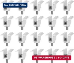 20 Pack Solar Panel Mid Clamps, Aluminum Mounting Brackets for 1.2″ – 2″ Thick P