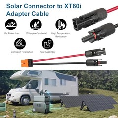 Solar to XT60i Cable 10AWG Solar Panel to XT60i Adapter Connector XT60i-F 25FT