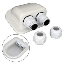 Double Wire Cable Entry Gland Boat RV Caravan Roof Solar Panel Junction Box US