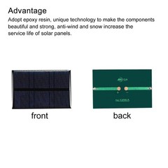 Mini Solar Cell Panel 5.5V 120mA 0.66W 84.5mm x 55.5mm 1pc