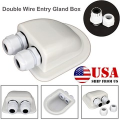 Double Wire Cable Entry Gland Box Roof Solar Panel Junction Box RV Boat Caravan