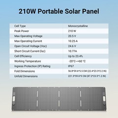 Dabbsson 2150Wh 2400W Power Station Solar Generator +210W Solar Panel Off-grid