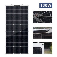 130W Watt Flexible Solar Panel 12V Charging Monocrystalline PV Modul For RV Boat