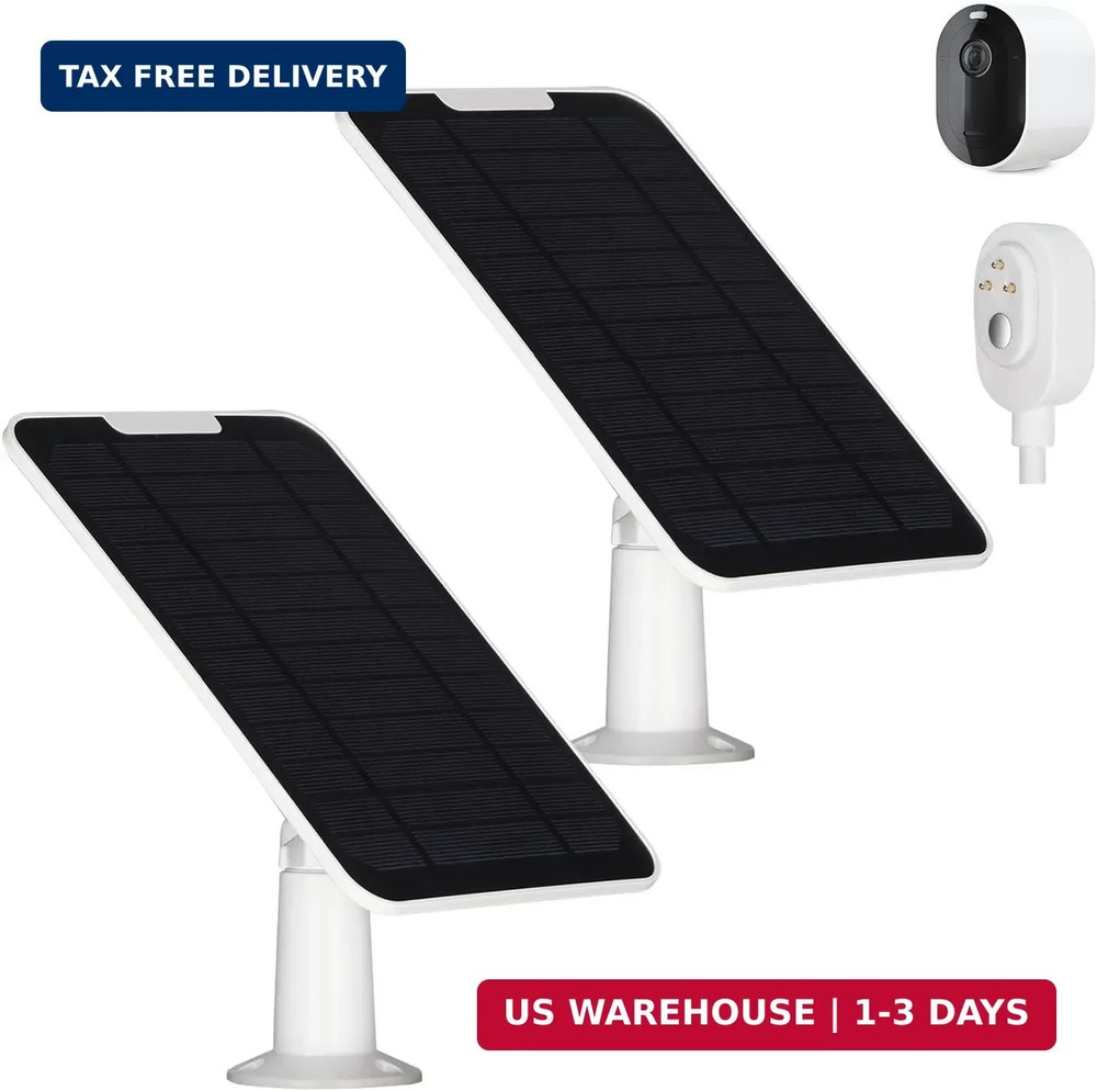 Solar Panel Charger Compatible with Arlo Pro 3/Pro 4/Pro 5S/Ultra/Ultra 2/Go 2 C