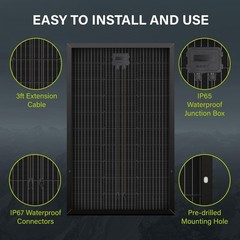 100W Monocrystalline Solar Panel – High Efficiency, Dual-Sided Power Generation