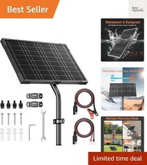 12V Gate Opener Solar Panel：10W Solar Panels Kit for Electric Fence with Smar…