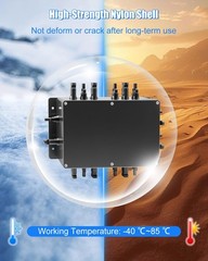 8 String Solar PV Combiner Box, IP68 Waterproof Circuit Breaker Box with 30A …