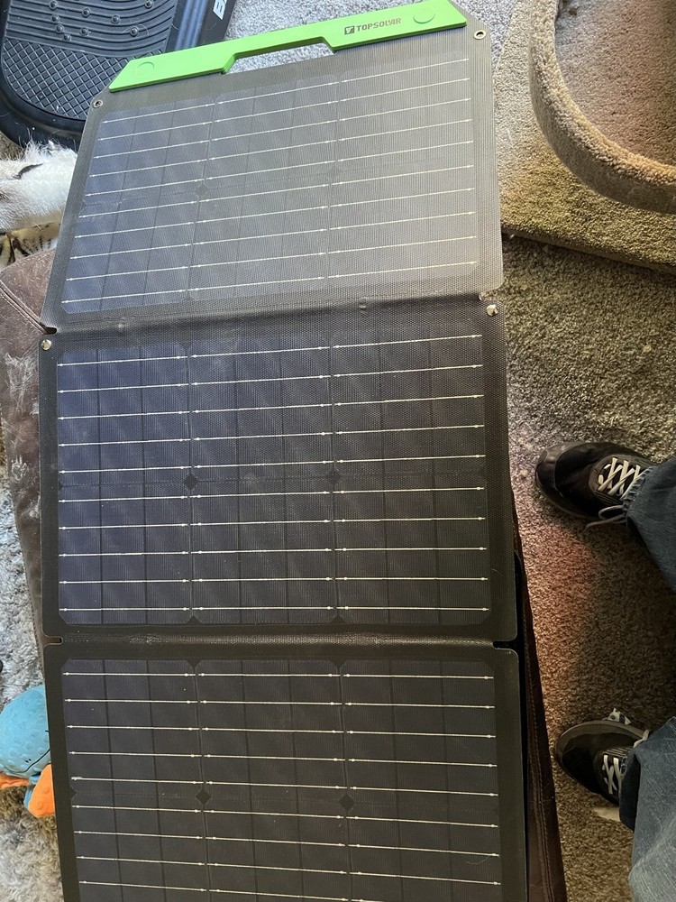 Topsolar 120W Foldable Portable Solar Panel Charger Kits for Portable Power used