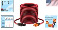 35FT Solar Panel Extension Cable XT60i-F Male Female
