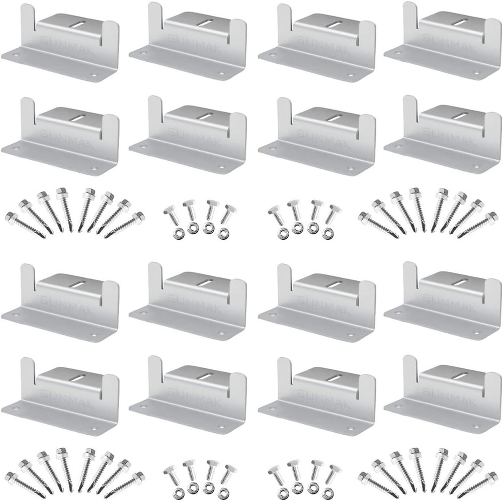 16 Units Per Set Solar Panel Mounting Z Brackets, Solar Panel Mounting