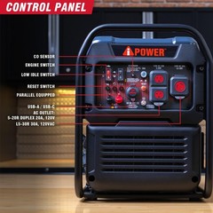 A-iPower 4600W RV-Ready Quiet Portable Inverter Generator Gas Powered …