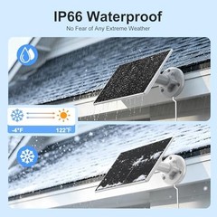 Solar Charger 4000mAh ETFE Panel 27% Efficiency for Doorbell 13.2FT Cable